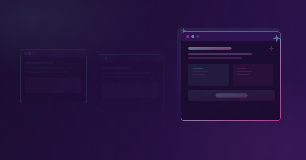 Ilustracija usporedbe prilagođene web stranice i generičkog predloška